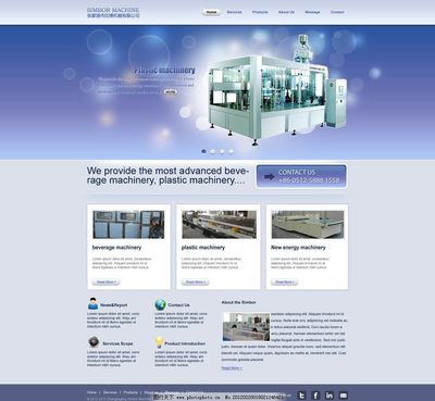 融合欧美设计美学的机械类网站 数据信息咨询的视觉化呈现